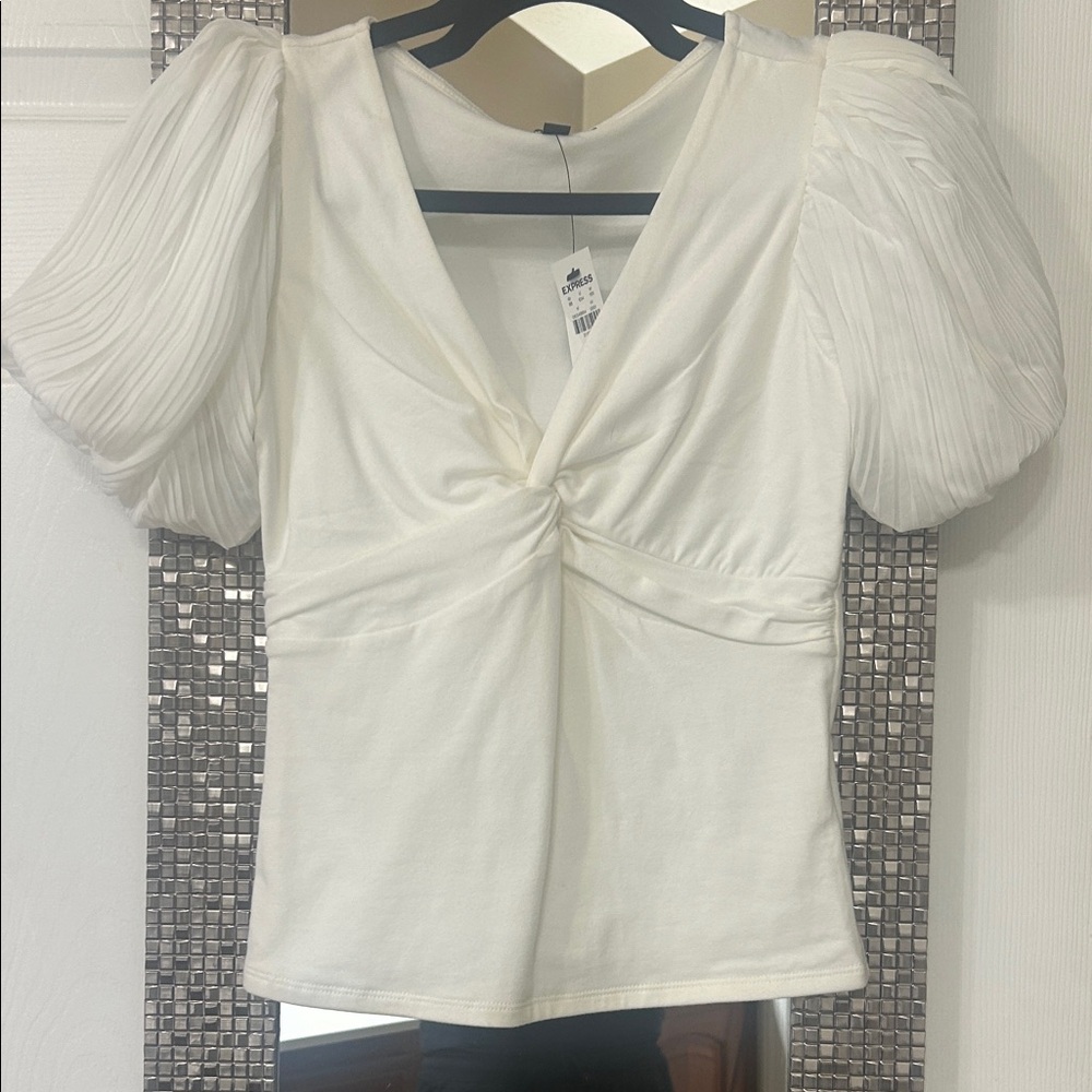 Express Cream Puff Sleeve Blouse